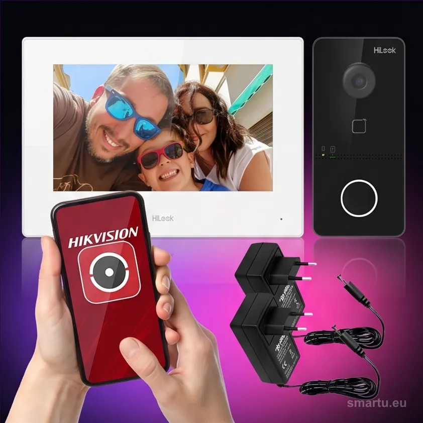 Zestaw wideodomofonowy IP HiLook IP-VIS-SLIM-W, monitor 7 cali, Wi-Fi, kamera 2MP, Mifare Zestaw wideodomofonowy IP HiLook IP-VIS-SLIM-W, monitor 7 cali, Wi-Fi, kamera 2MP, Mifare