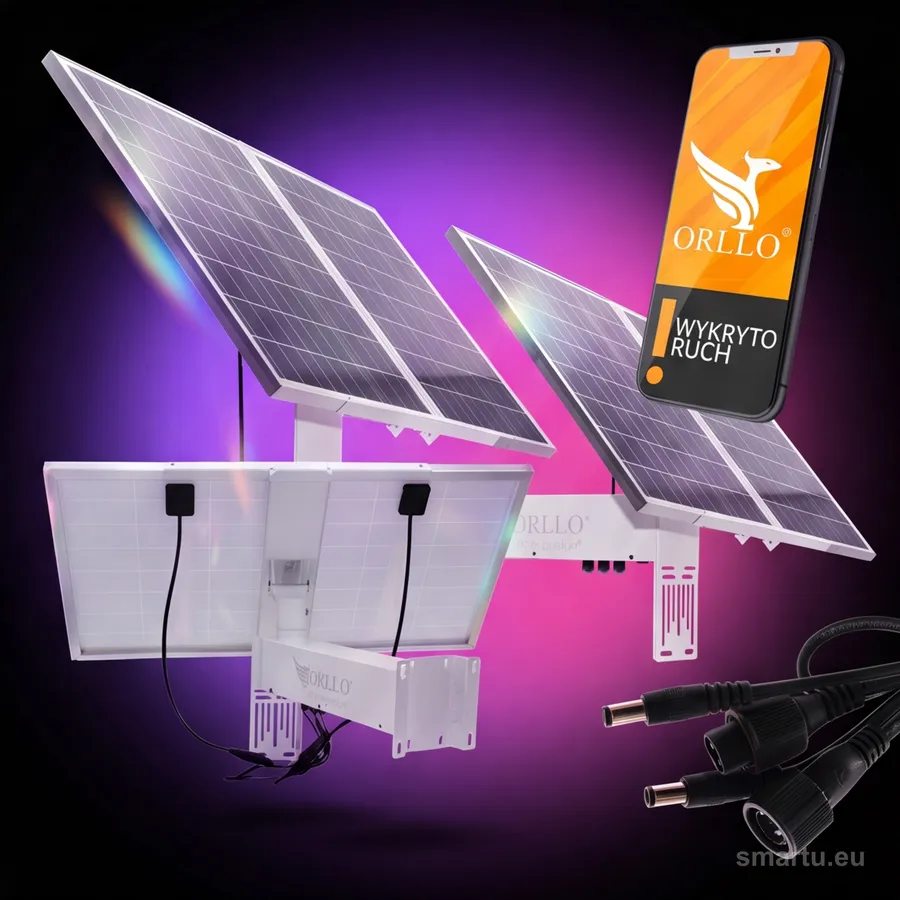 Panel solarny ORLLO SM6030 PRO 60W z akumulatorem 30Ah do kamer monitoringu IP