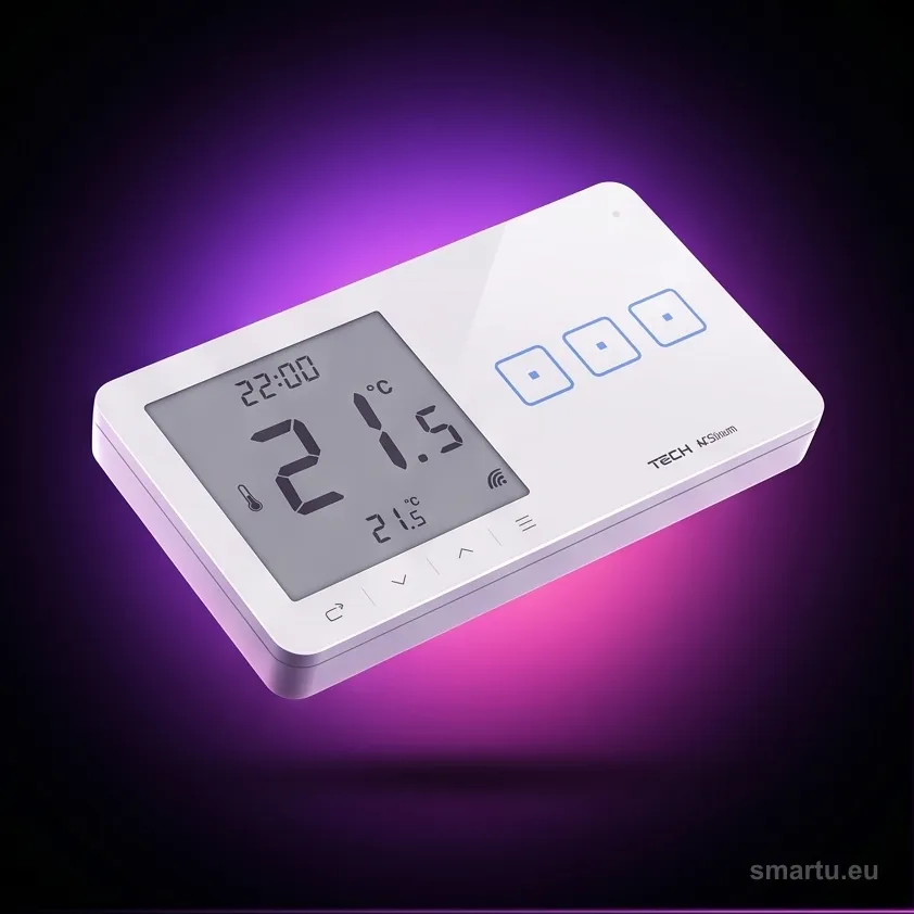 Tech Sterowniki WSR-03MP czarny przewodowy włącznik trójpołowy z regulatorem pokojowym Sinum smart home Tech Sterowniki WSR-03MP czarny przewodowy włącznik trójpołowy z regulatorem pokojowym Sinum smart home