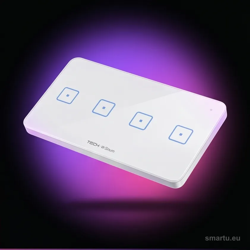 TECH STEROWNIKI WSS-22M przewodowy włącznik czteropolowy czarny SINUM smart home TECH STEROWNIKI WSS-22M przewodowy włącznik czteropolowy czarny SINUM smart home