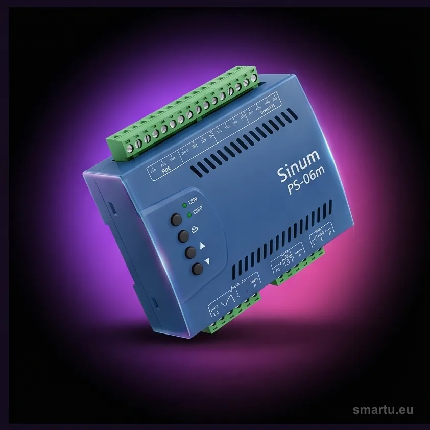 TECH PS-06M przekaźnik przewodowy na szynę DIN, 6 wyjść beznapięciowych, system Sinum SBUS TECH PS-06M przekaźnik przewodowy na szynę DIN, 6 wyjść beznapięciowych, system Sinum SBUS