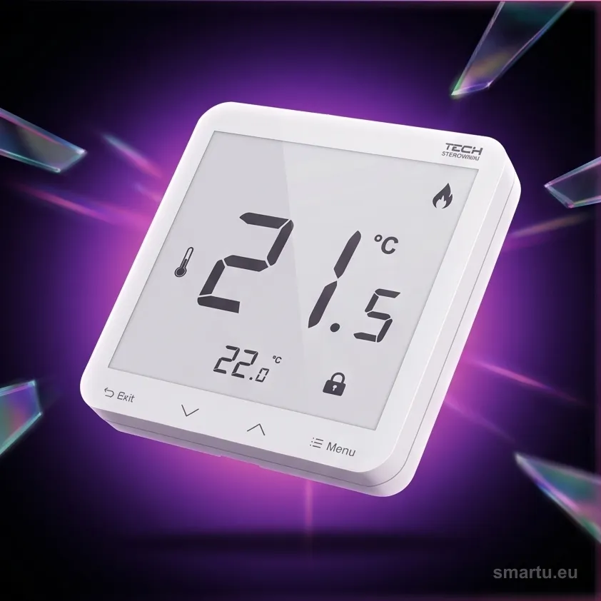 Tech Sterowniki R-8PZ PLUS bezprzewodowy termostat pokojowy 230V dopuszkowy biały touchscreen wilgotność ogrzewanie Tech Sterowniki R-8PZ PLUS bezprzewodowy termostat pokojowy 230V dopuszkowy biały touchscreen wilgotność ogrzewanie