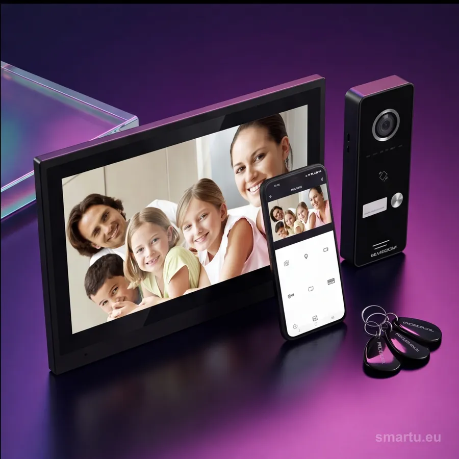 Wideodomofon REVIZOOM RM-T402HD BLACK 10 cali WiFi RC-411HD-C z czytnikiem RFID AHD 2Mpx