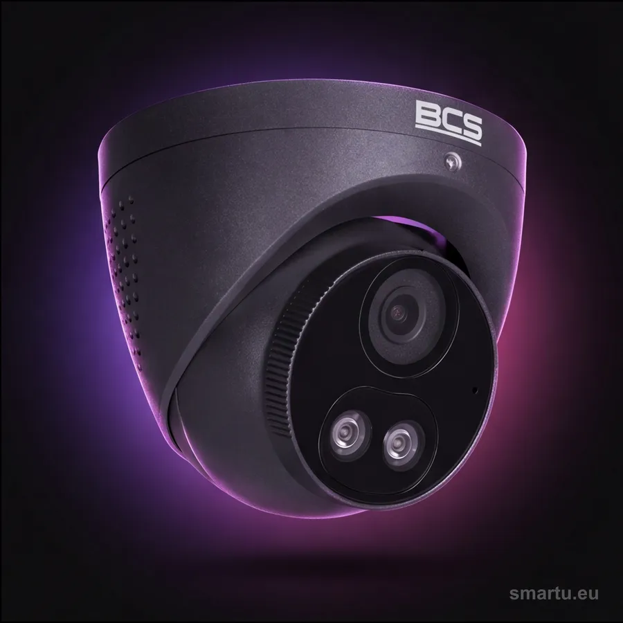 Kamera IP BCS Point BCS-P-EIP25FSR3L2-AI2-G kopułkowa 5Mpx Starlight IR30m PoE mikrofon analityka AI Kamera IP BCS Point BCS-P-EIP25FSR3L2-AI2-G kopułkowa 5Mpx Starlight IR30m PoE mikrofon analityka AI
