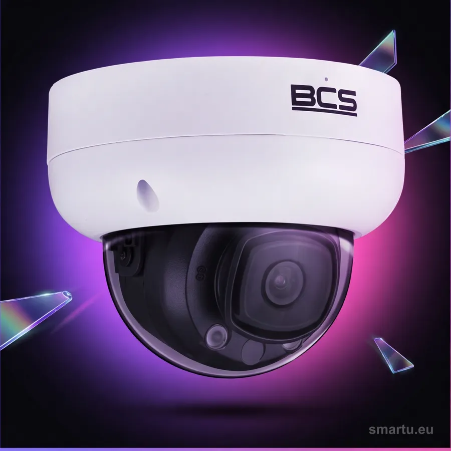 BCS-L-DIP25FSR4-Ai2 kamera IP kopułkowa 5 Mpx 2.8mm IR 50m IK10 IP67 BCS LINE AI