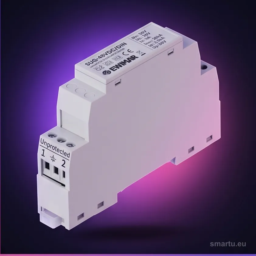 Ogranicznik przepięć 48V DC na szynę DIN EWIMAR SUG-48VDC/DIN Ogranicznik przepięć 48V DC na szynę DIN EWIMAR SUG-48VDC/DIN