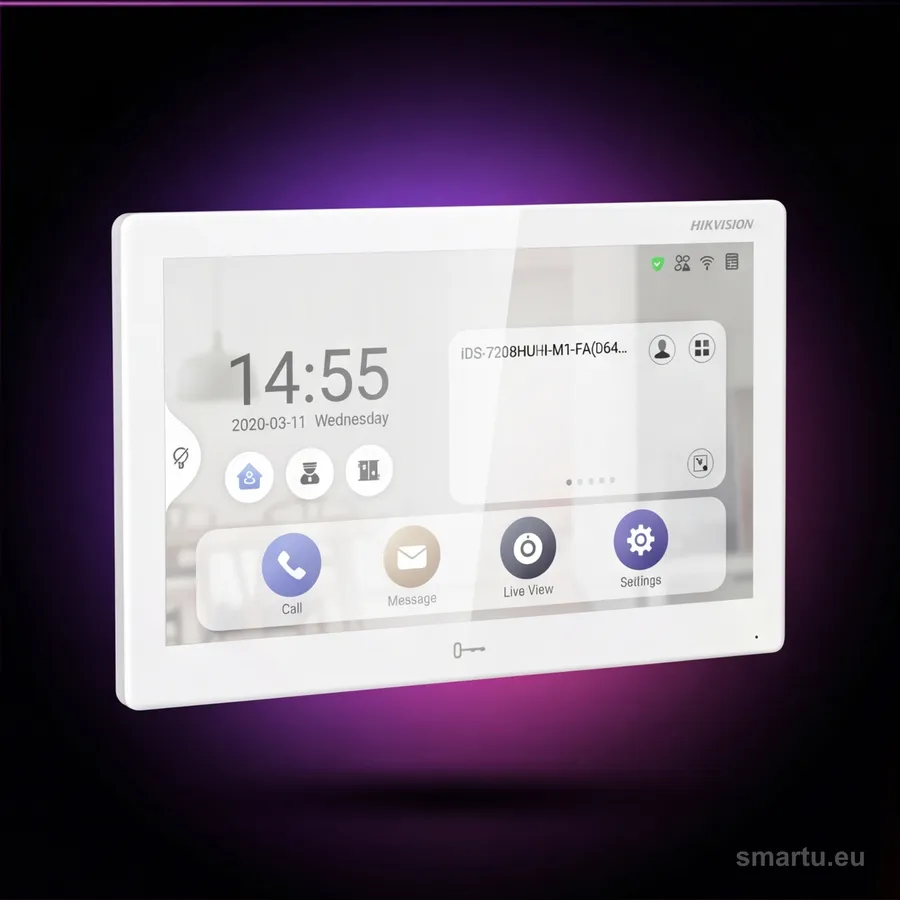 Hikvision DS-KH9510-WTE1(B) monitor wideodomofonu 10.1 cala Android PoE Wi-Fi dotykowy IP Hikvision DS-KH9510-WTE1(B) monitor wideodomofonu 10.1 cala Android PoE Wi-Fi dotykowy IP