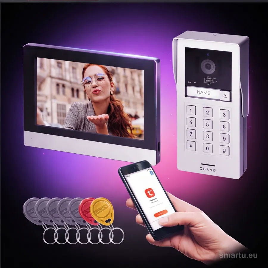 ORNO OR-VID-MA-1080/B GAYD wideodomofon 2 żyłowy 8 cali Full HD RFID Wi-Fi szyfrator jednorodzinny ORNO OR-VID-MA-1080/B GAYD wideodomofon 2 żyłowy 8 cali Full HD RFID Wi-Fi szyfrator jednorodzinny