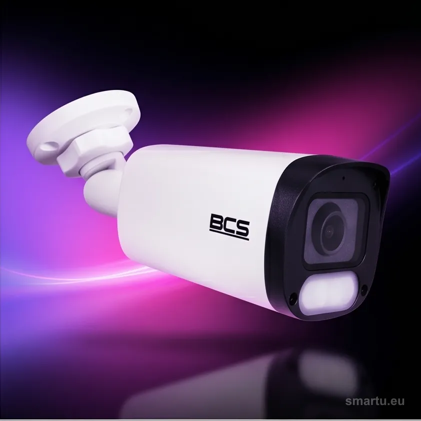 Kamera IP BCS POINT BCS-P-TIP24FCL3-Ai1 tubowa 4 Mpx, NightColor, biały LED 30 m, WDR, mikrofon, IP67 Kamera IP BCS POINT BCS-P-TIP24FCL3-Ai1 tubowa 4 Mpx, NightColor, biały LED 30 m, WDR, mikrofon, IP67