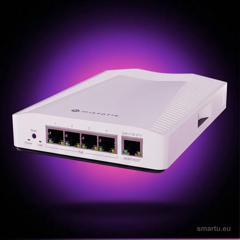 MikroTik CRS304-4XG-IN switch 4x 10G Ethernet zarządzalny RouterOS SwitchOS pasywne chłodzenie MikroTik CRS304-4XG-IN switch 4x 10G Ethernet zarządzalny RouterOS SwitchOS pasywne chłodzenie