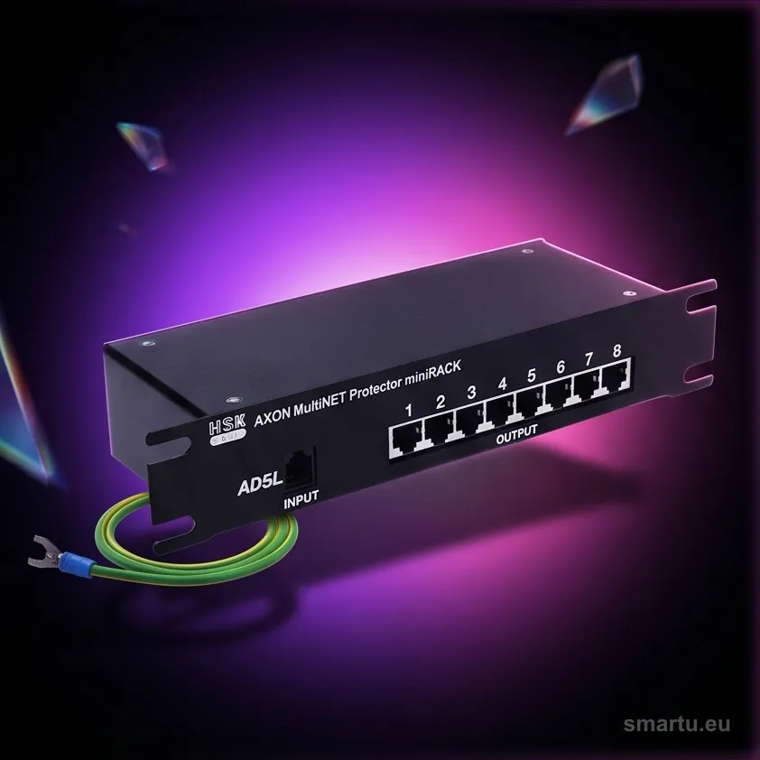 Ogranicznik przepięźć AXON Multi Net Protector miniRACK 8+1 Ogranicznik przepięźć AXON Multi Net Protector miniRACK 8+1