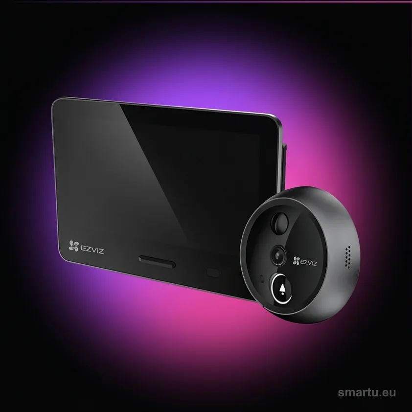 EZVIZ EP4 wizjer do drzwi 8MP 4K Wi-Fi srebrny ekran 5.5 cala AI rozpoznawanie twarzy bateria 7100 mAh EZVIZ EP4 wizjer do drzwi 8MP 4K Wi-Fi srebrny ekran 5.5 cala AI rozpoznawanie twarzy bateria 7100 mAh