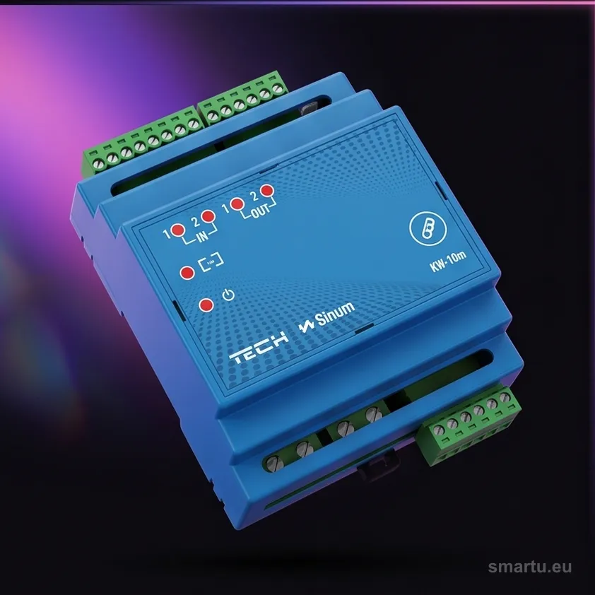 TECH KW-10m karta wejść/wyjść na szynę DIN, 7 wyjść 3 wejścia, system Sinum SBUS TECH KW-10m karta wejść/wyjść na szynę DIN, 7 wyjść 3 wejścia, system Sinum SBUS
