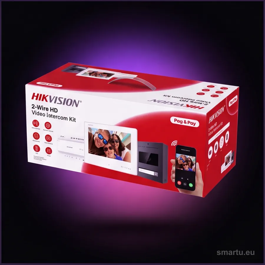 Hikvision DS-KIS704EY Aluminum zestaw wideodomofonu 2-Wire HD 7 cali Android microSD IP65