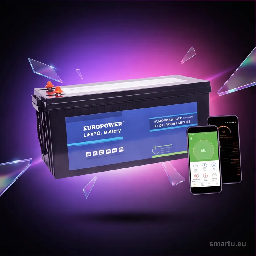 EUROPOWER LFP 12V 280Ah akumulator LiFePO4 Bluetooth BMS mata grzewcza zywotnosc 4000 cykli — ujęcie 1