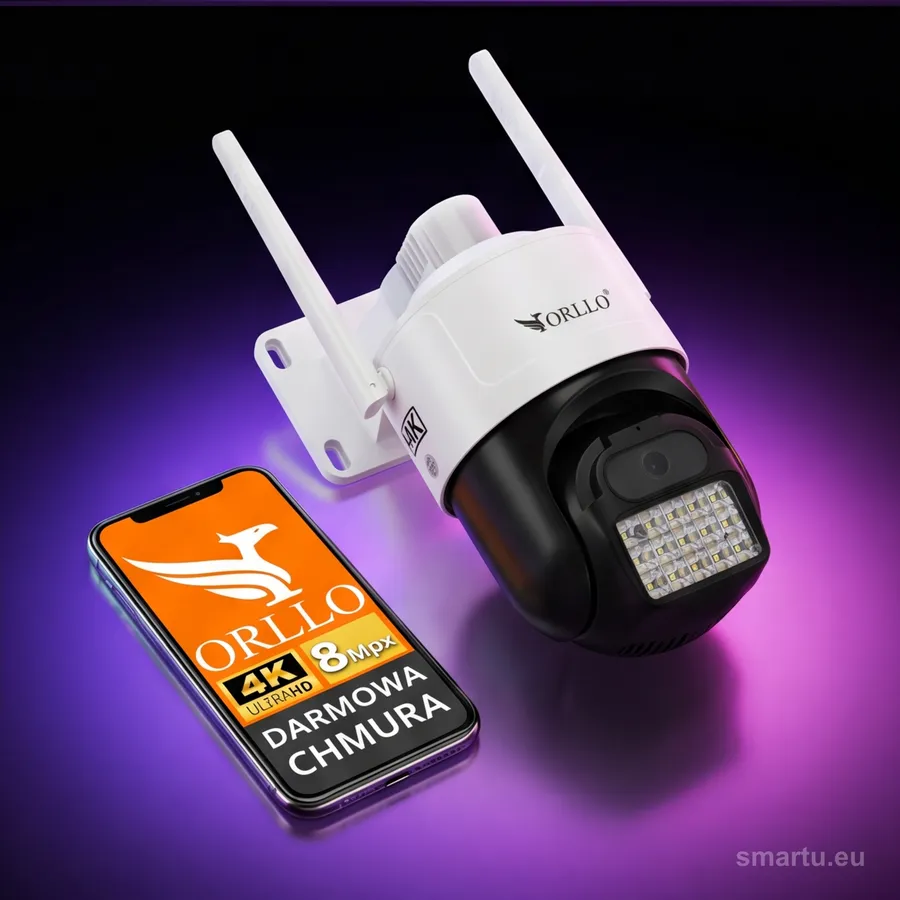 Kamera IP ORLLO Z17 Ultra 4K zewnętrzna obrotowa GSM na kartę SIM 8MPx