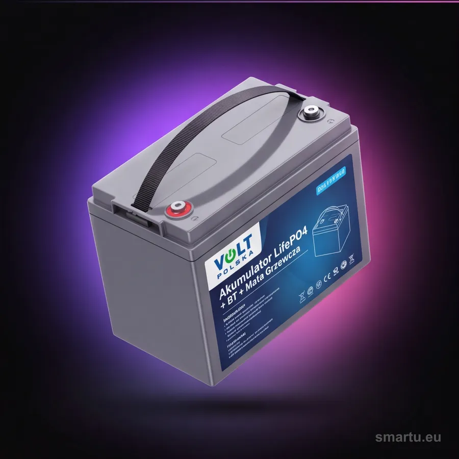 VOLT POLSKA LiFePO4 12.8V 100Ah 150A BMS Bluetooth mata grzewcza akumulator litowy zimowy VOLT POLSKA LiFePO4 12.8V 100Ah 150A BMS Bluetooth mata grzewcza akumulator litowy zimowy