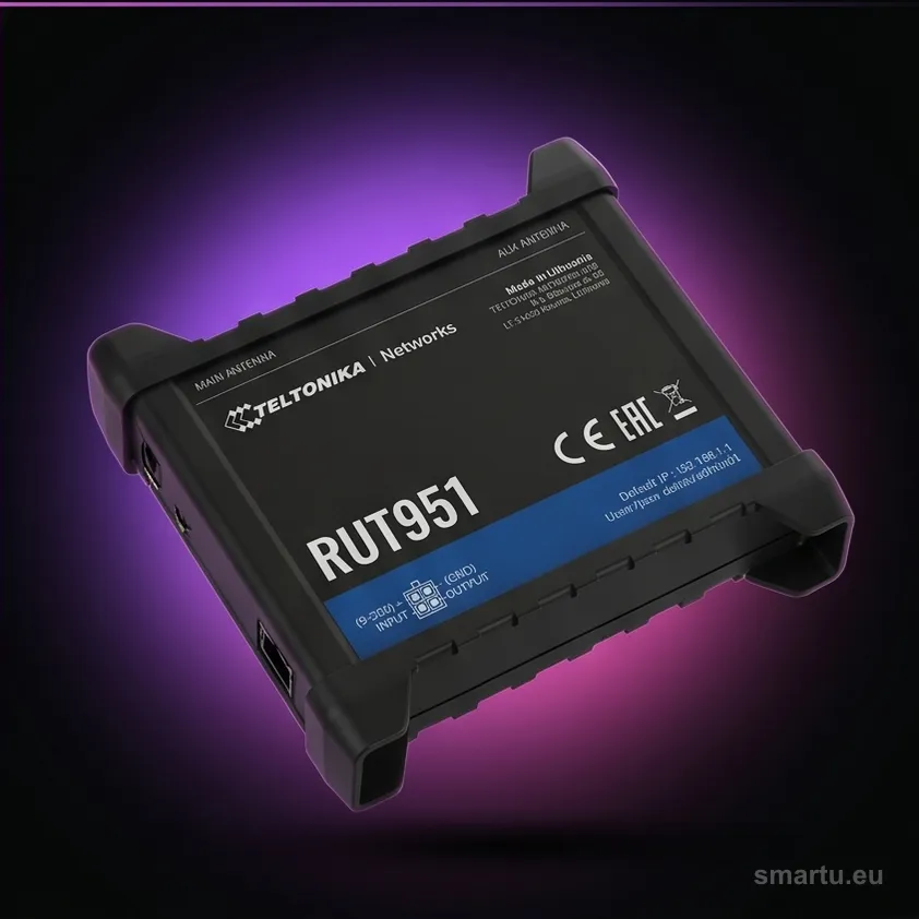 Teltonika RUT951 router przemysłowy 4G LTE dual SIM WiFi VPN OpenWrt RutOS Teltonika RUT951 router przemysłowy 4G LTE dual SIM WiFi VPN OpenWrt RutOS