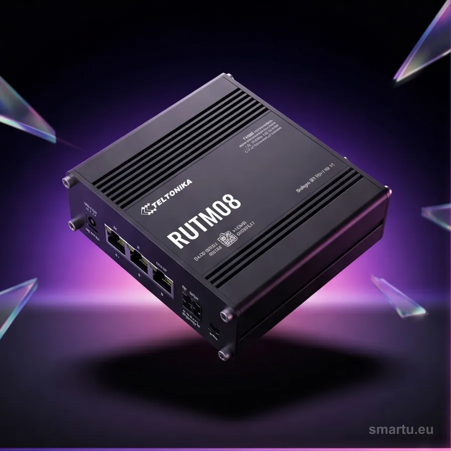 Teltonika RUTM08 router przemysłowy, 4x Gigabit Ethernet, RutOS, VPN, do zastosowań 24/7 Teltonika RUTM08 router przemysłowy, 4x Gigabit Ethernet, RutOS, VPN, do zastosowań 24/7