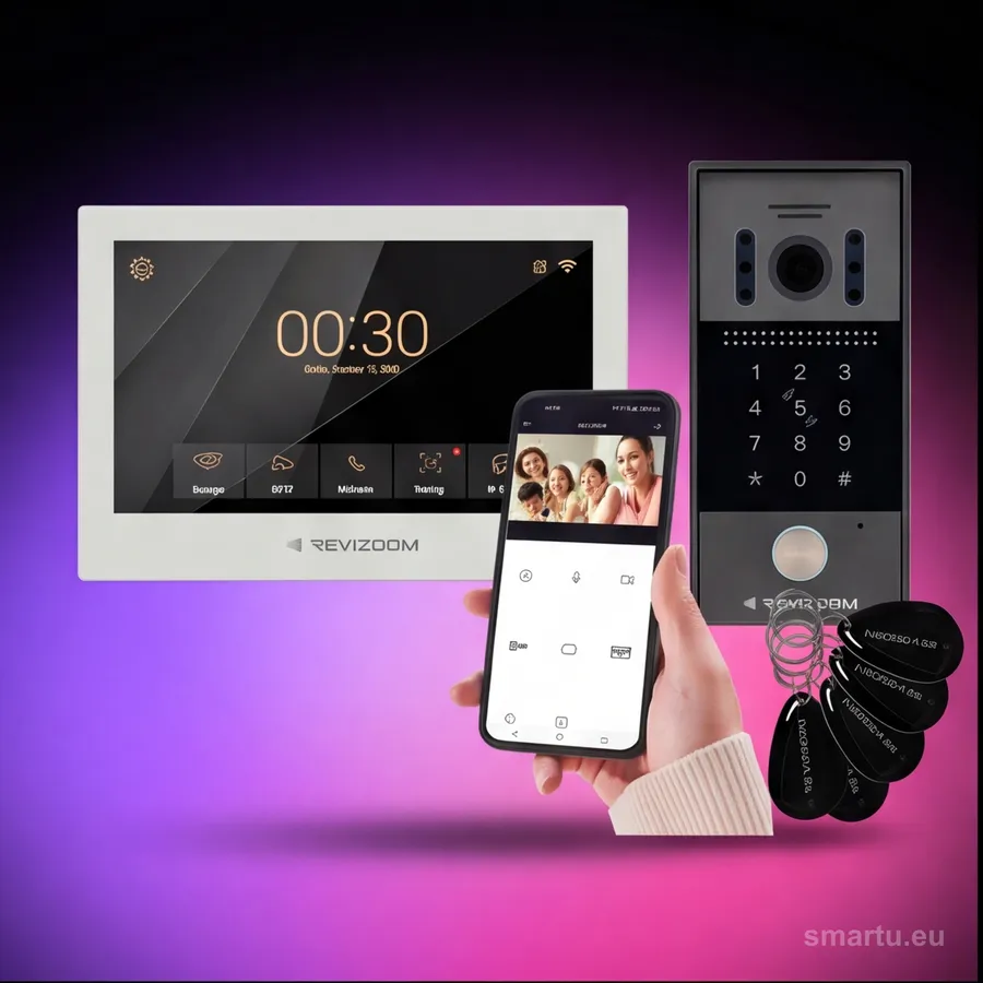 REVIZOOM RM-T273HD WHITE RC-212HD-CK1 wideodomofon 7 cali 2-Wire WiFi RFID HD biały