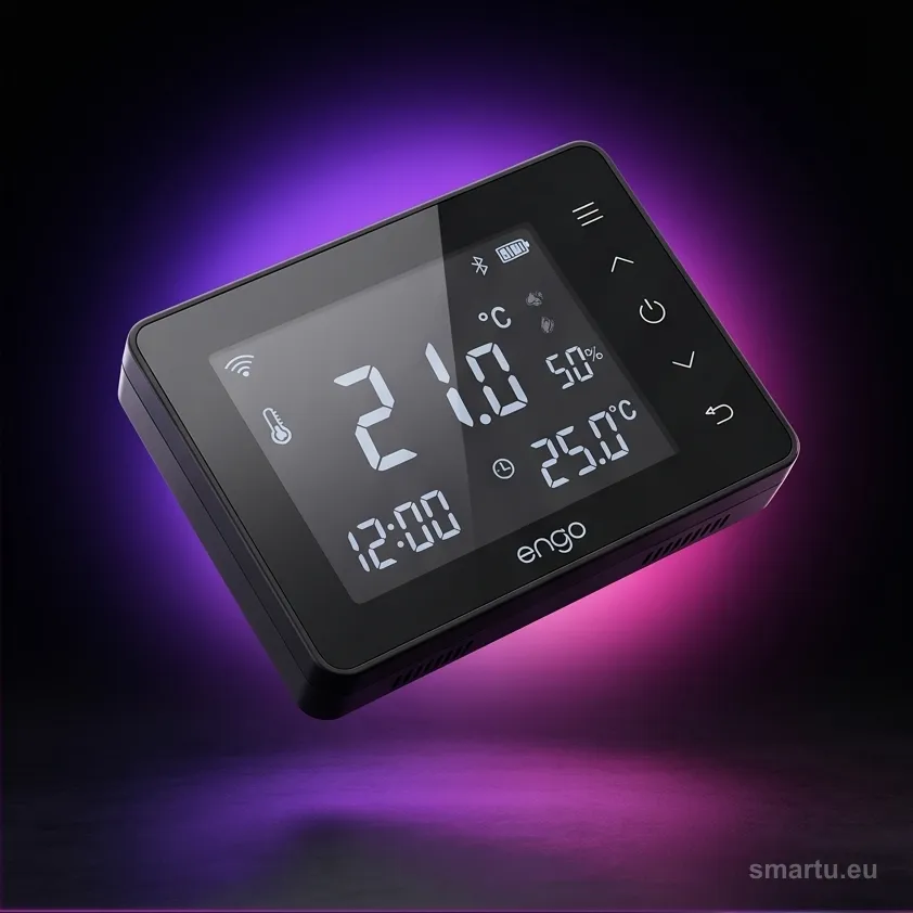 ENGO EONE-230B regulator temperatury ZigBee 3.0 podtynkowy 230V ogrzewanie podłogowe czarny ENGO EONE-230B regulator temperatury ZigBee 3.0 podtynkowy 230V ogrzewanie podłogowe czarny