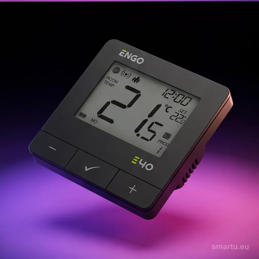 ENGO Controls E40-BATB, Programowany, Internetowy, natynkowy regulator temperatury ZigBee/868 — ujęcie 1