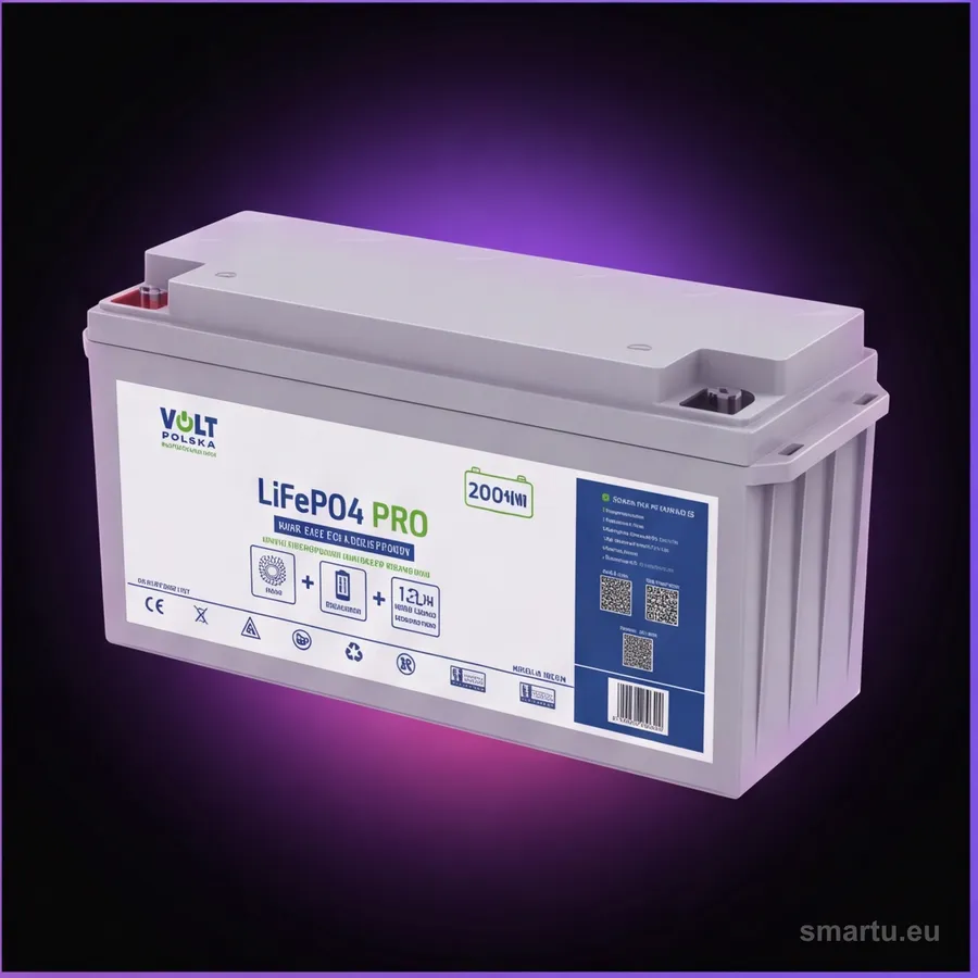 Akumulator Volt Polska LiFePO4 12,8V 200 Ah (200A) + BMS + BLUETOOTH + MATA — ujęcie 1