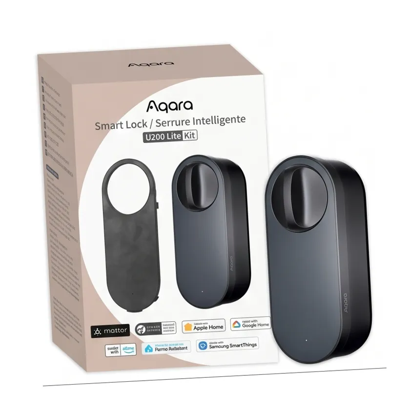 Aqara Smart Lock U200 Lite Czarny Inteligentny zamek do drzwi EL-D03D Aqara Smart Lock U200 Lite Czarny Inteligentny zamek do drzwi EL-D03D