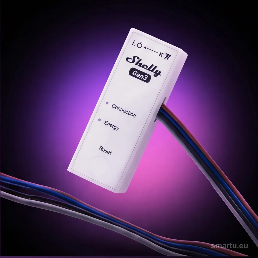 Shelly 3EM-63W Gen3 licznik energii 3-fazowy WiFi, przewody pomiarowe, do 63 A, szyna DIN, MQTT Shelly 3EM-63W Gen3 licznik energii 3-fazowy WiFi, przewody pomiarowe, do 63 A, szyna DIN, MQTT