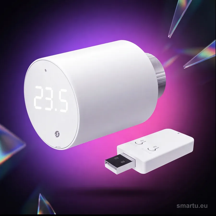 Shelly BLU TRV 2-pack, 2 głowice termostatyczne + bramka BLU Gateway Gen3, sterowanie WiFi