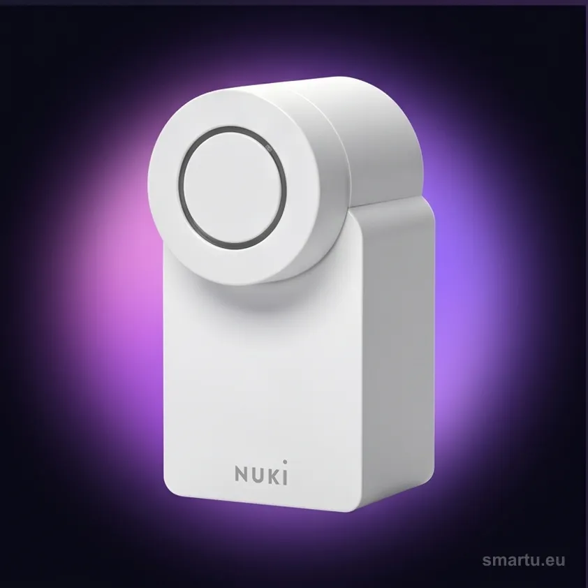 Zamek inteligentny NUKI Smart Lock Go, WiFi lub Thread, Matter, otwieranie z telefonu, baterie AA Zamek inteligentny NUKI Smart Lock Go, WiFi lub Thread, Matter, otwieranie z telefonu, baterie AA