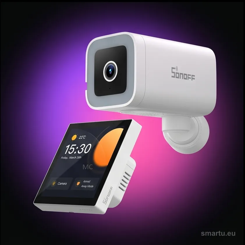 SONOFF Control&Watch zestaw smart home: panel NSPanel Pro 86 z hubem Zigbee + kamera CAM-B1P 2K, sterowanie i podglad SONOFF Control&Watch zestaw smart home: panel NSPanel Pro 86 z hubem Zigbee + kamera CAM-B1P 2K, sterowanie i podglad