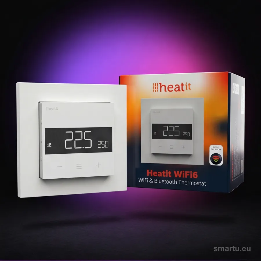 Termostat Heatit WiFi6 White RAL 9003 podtynkowy Wi-Fi 3600W 16A z pomiarem zużycia energii Termostat Heatit WiFi6 White RAL 9003 podtynkowy Wi-Fi 3600W 16A z pomiarem zużycia energii