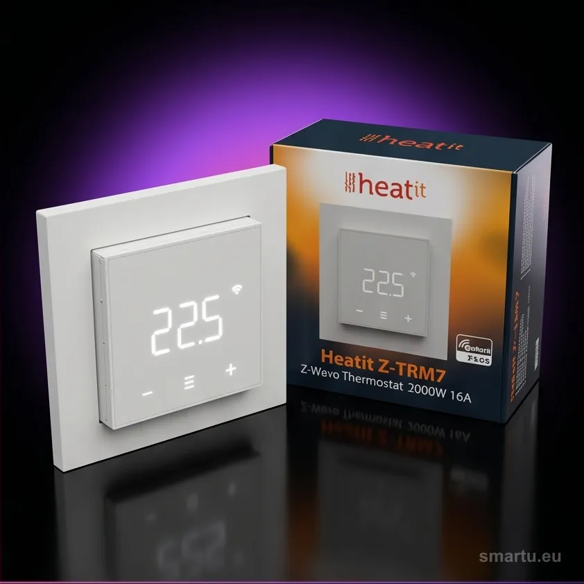 Heatit Z-TRM7 White RAL 9003 termostat Z-Wave podłogówka 3600 W 16 A z pomiarem mocy Heatit Z-TRM7 White RAL 9003 termostat Z-Wave podłogówka 3600 W 16 A z pomiarem mocy