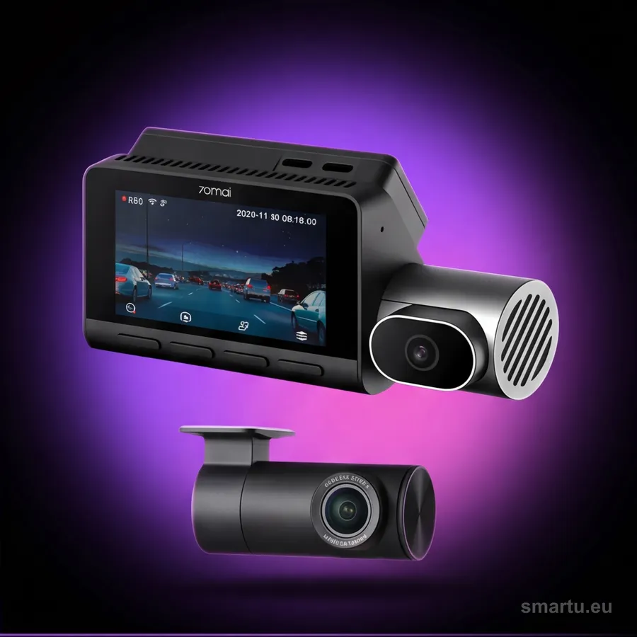 Wideorejestrator 70mai 4K T800 HDR 3xCAM GPS Wi-Fi BT 4G/LTE 4K + kamera tylna RC41 + MicroSD 512GB — ujęcie 1