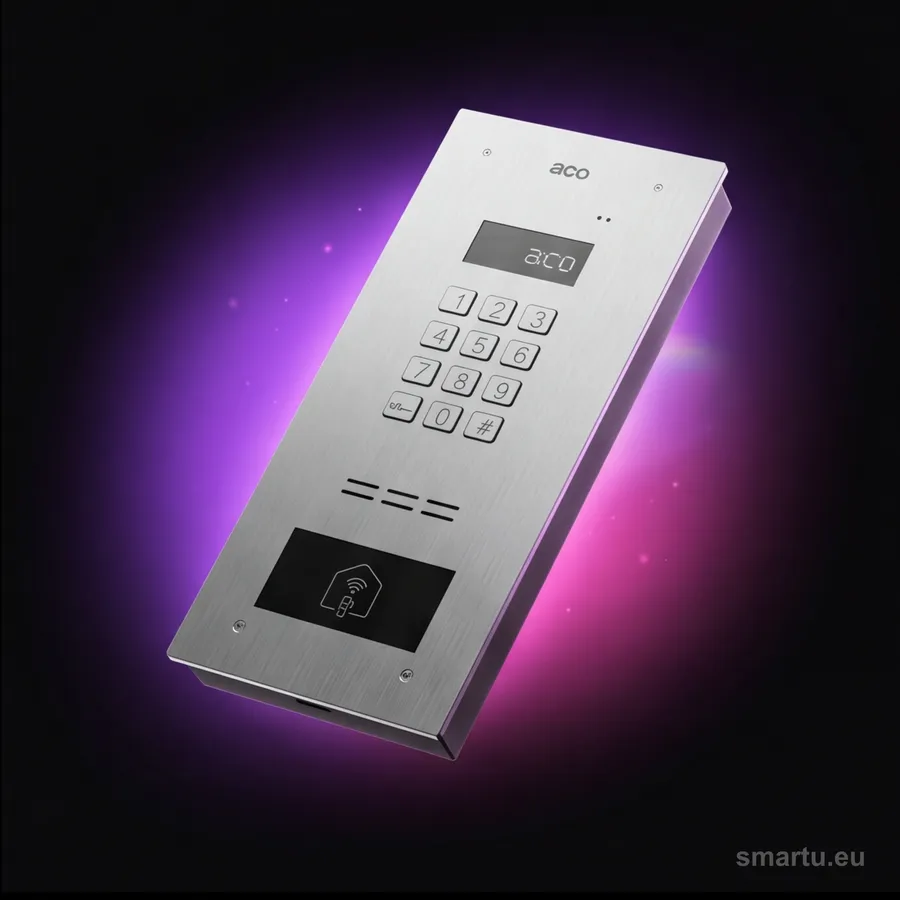 ACO INSPIRO 2+ G3 cyfrowy panel domofonowy 2-żyłowy stalowy zamek szyfrowy czytnik RFID 1020 lokali