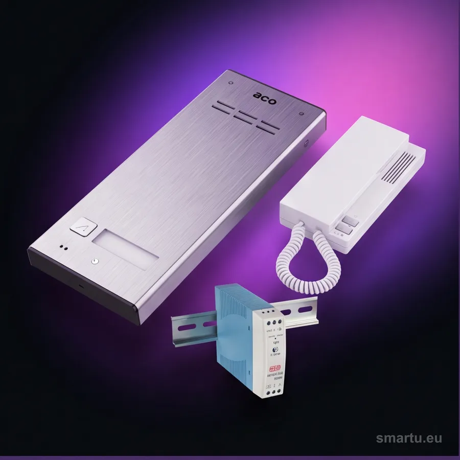 ACO domofon 1-lokatorski z bramką AcoGo WiFi unifon INSPIRO Familio aplikacja mobilna iOS Android
