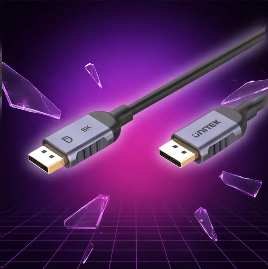 Kabel Unitek DisplayPort 1.4, 8K@60Hz 4K@240Hz, HDR, 1m; C1628GY01-1M — zdjęcie główne, smartu.eu Kabel Unitek DisplayPort 1.4, 8K@60Hz 4K@240Hz, HDR, 1m; C1628GY01-1M — zdjęcie główne, smartu.eu