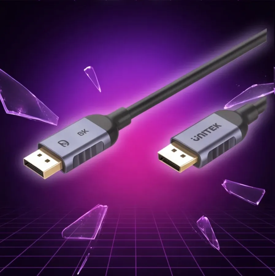 Kabel Unitek DisplayPort 1.4, 8K@60Hz, 4K@240Hz, HDR, 2m; C1628GY01-2M — zdjęcie główne, smartu.eu Kabel Unitek DisplayPort 1.4, 8K@60Hz, 4K@240Hz, HDR, 2m; C1628GY01-2M — zdjęcie główne, smartu.eu