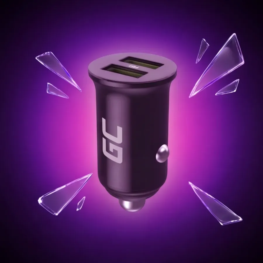 Ładowarka Green Cell samochodowa GC PowerRide Nano36 36W 6A 2x USB-A — zdjęcie główne, smartu.eu Ładowarka Green Cell samochodowa GC PowerRide Nano36 36W 6A 2x USB-A — zdjęcie główne, smartu.eu