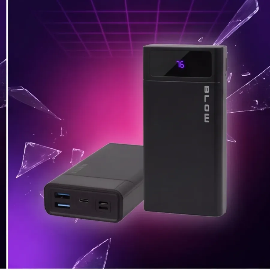 PowerBank BLOW PB20E QC+PD 20W 20000mAh+lightning Czarny — zdjęcie główne, smartu.eu PowerBank BLOW PB20E QC+PD 20W 20000mAh+lightning Czarny — zdjęcie główne, smartu.eu