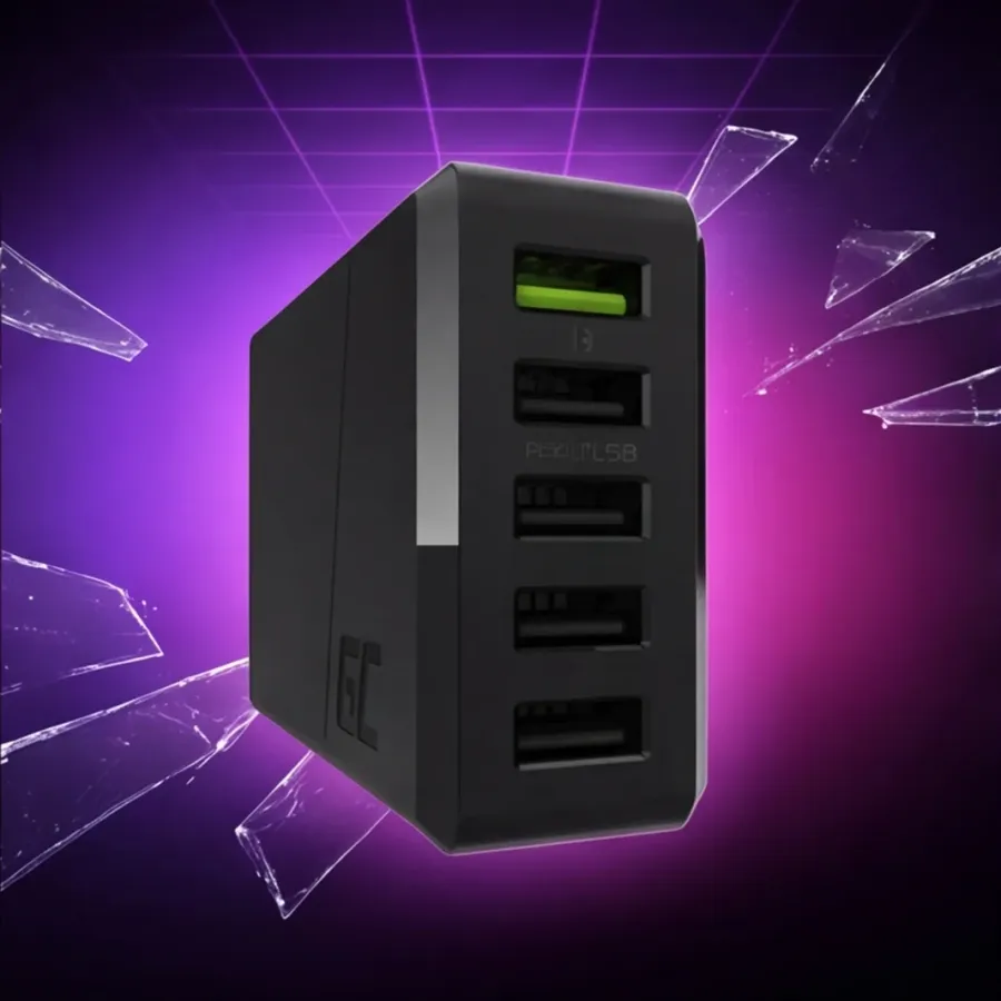 Ładowarka Green Cell sieciowa ChargeSource 5 52W 5xUSB UltraCharge — zdjęcie główne, smartu.eu Ładowarka Green Cell sieciowa ChargeSource 5 52W 5xUSB UltraCharge — zdjęcie główne, smartu.eu