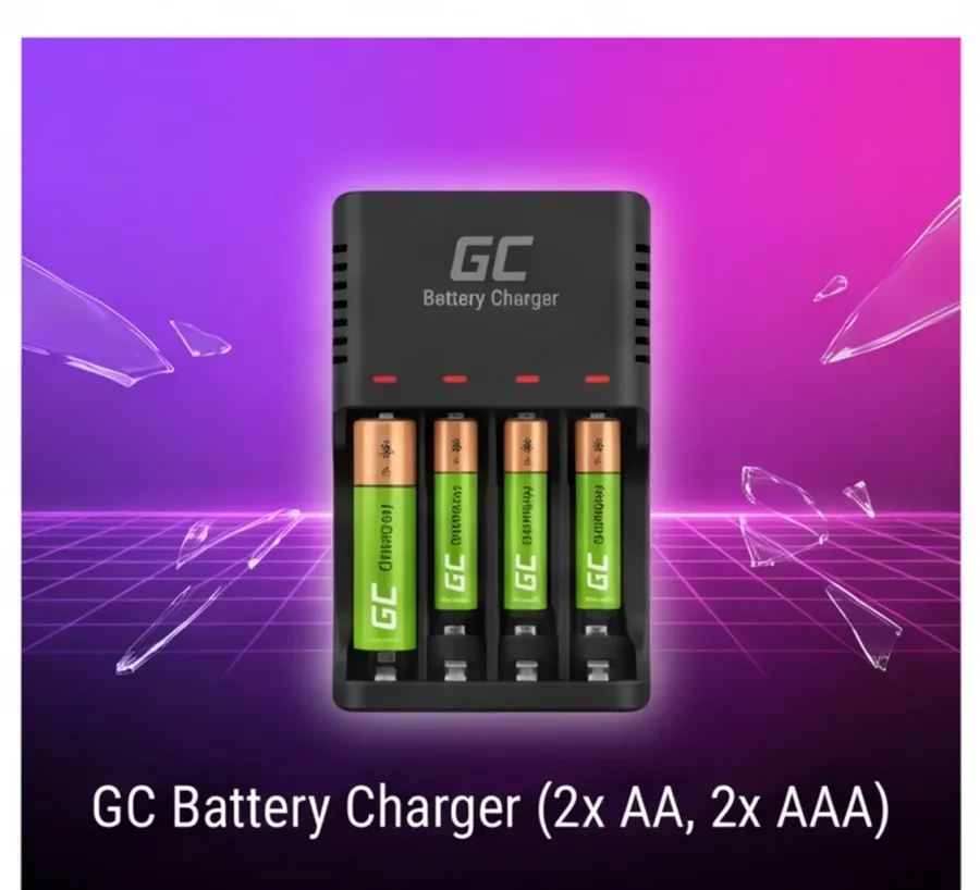 Ładowarka Green Cell VitalCharger + 4x akumulatory AA 2000mAh — zdjęcie główne, smartu.eu Ładowarka Green Cell VitalCharger + 4x akumulatory AA 2000mAh — zdjęcie główne, smartu.eu