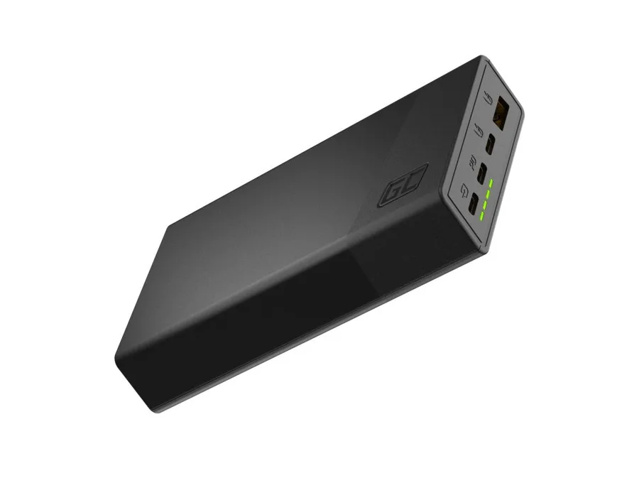 Powerbank Green Cell PowerPlay 20S Czarny 20000mAh 22,5W 3x USB-C 1x USB-A — zdjęcie producenta Powerbank Green Cell PowerPlay 20S Czarny 20000mAh 22,5W 3x USB-C 1x USB-A — zdjęcie producenta