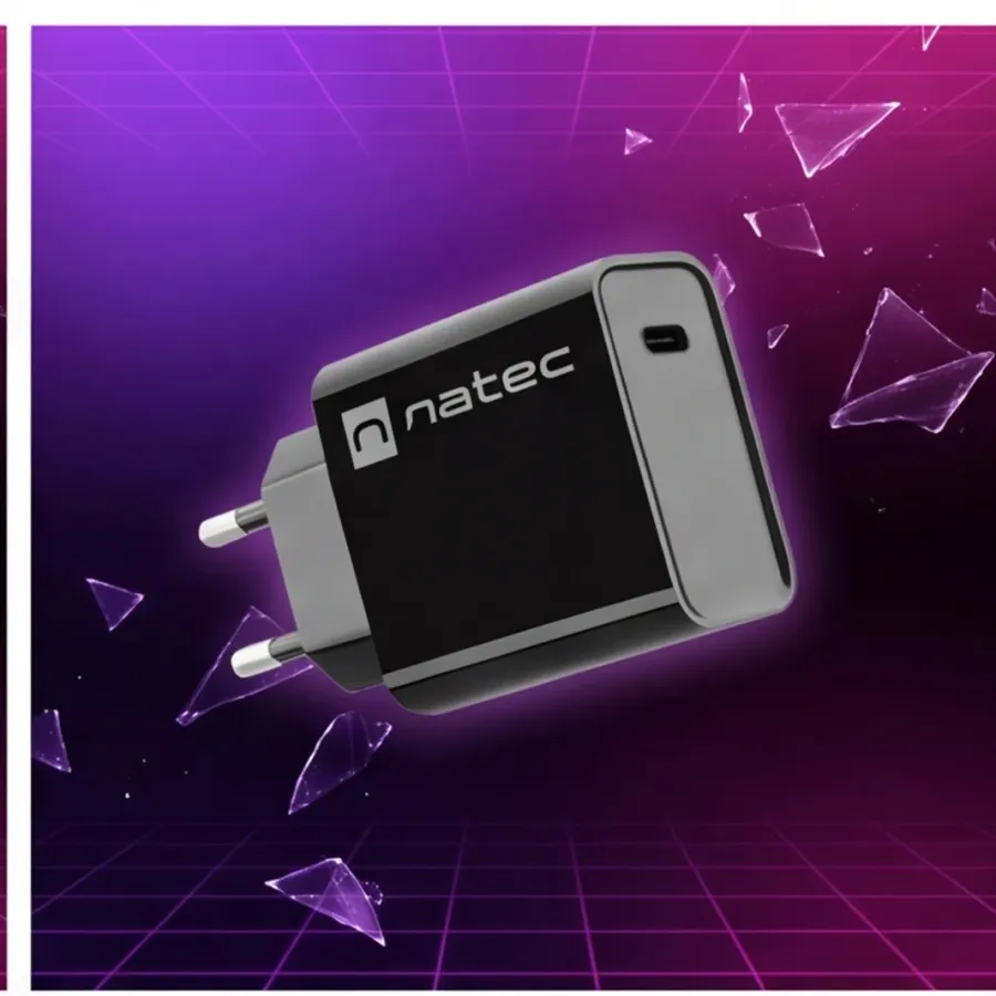 Ładowarka Natec sieciowa Ribera 1x USB-C 20W Czarna — zdjęcie główne, smartu.eu Ładowarka Natec sieciowa Ribera 1x USB-C 20W Czarna — zdjęcie główne, smartu.eu