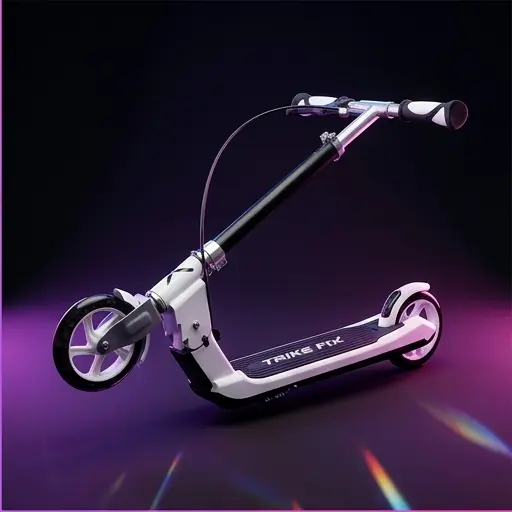 Szczegół koła hulajnogi Trike Fix z diodami LED rozbłyskującymi podczas jazdy Szczegół koła hulajnogi Trike Fix z diodami LED rozbłyskującymi podczas jazdy