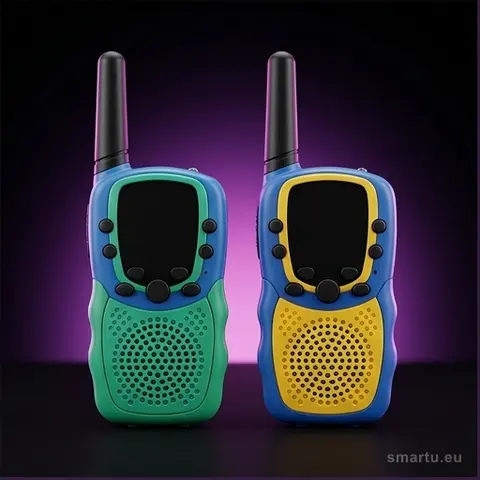 Krótkofalówki dla dzieci zestaw 2 szt. walkie talkie zasięg 3 km 8 kanałów latarka LCD