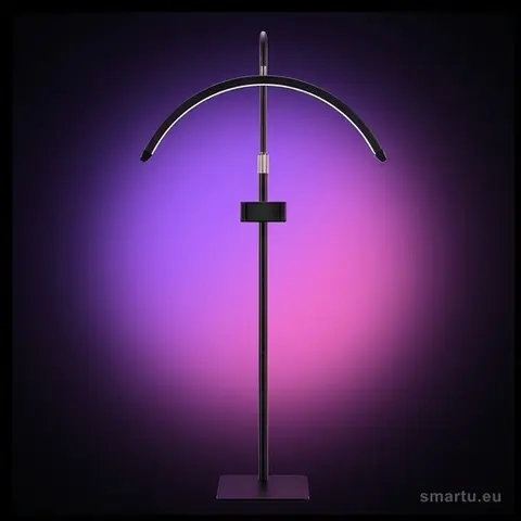 Lampa kosmetyczna LED 36W łukowa bezcieniowa do rzęs brwi manicure regulowana czarna z pilotem Lampa kosmetyczna LED 36W łukowa bezcieniowa do rzęs brwi manicure regulowana czarna z pilotem