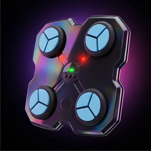 Tarcza bokserska zamontowana na ścianie - 4 strefy LED w kolorach czerwonym i niebieskim Tarcza bokserska zamontowana na ścianie - 4 strefy LED w kolorach czerwonym i niebieskim