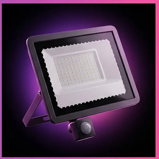 Reflektor LED 100W IP66 - metalowy stelaż montażowy i złącze instalacyjne, widok z tyłu Reflektor LED 100W IP66 - metalowy stelaż montażowy i złącze instalacyjne, widok z tyłu